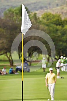 White Flag on Golf Course