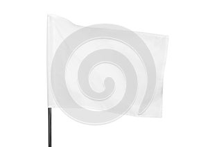 White flag on light background