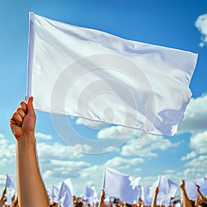 White Flag Peace Surrender Protest Movement
