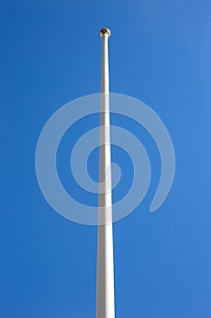 White flagpole