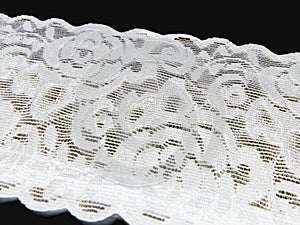 White floral lace band background