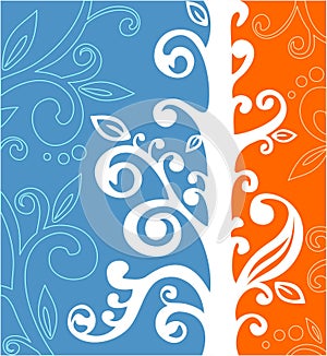 White floral pattern