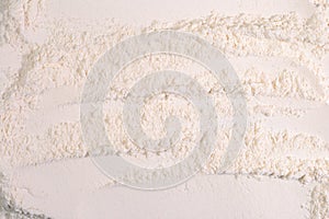 White flour background as background texture