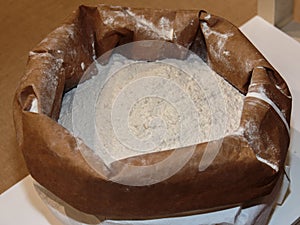 White Flour inside Paper Sack for Aliment