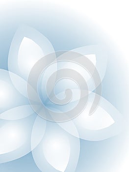 White Flower on Blue Pastel