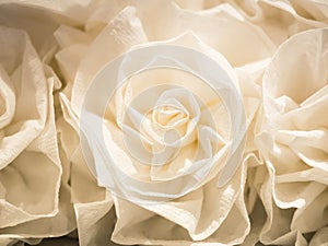 White Flower Fabric Craft texture Background