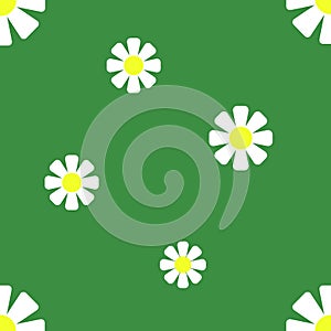 White flower on green background vector