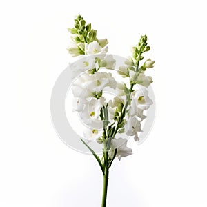 White Flower With Stem: A Prairiecore Masterpiece By Clovis Trouille