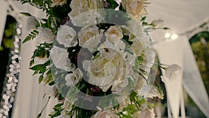 White flowers on the altar