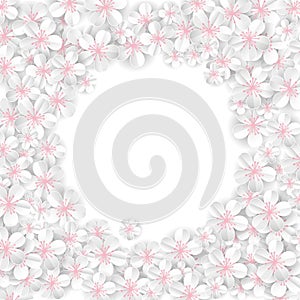 White flowers banner