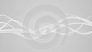 White flowing lines abstract background with subtle wave patterns