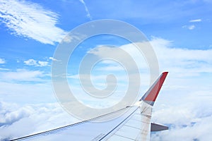 White fluffy clouds in the blue sky