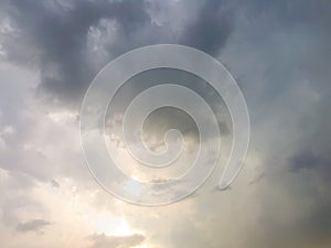 Flufly Clouds in Sunset