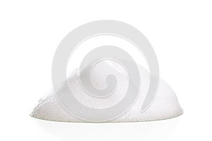 White foam bubbles texture isolated on white