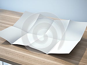 White folded sheet of paper