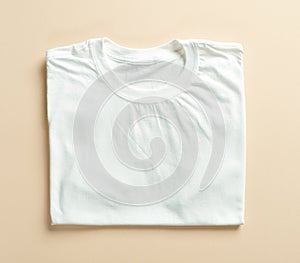 White folded t shirt photo