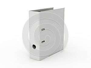 White folder isolated on white background