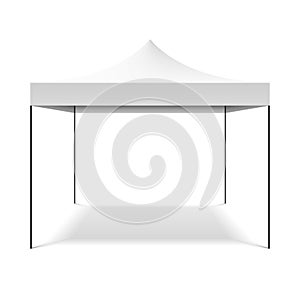 White folding tent photo