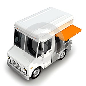White food truck top