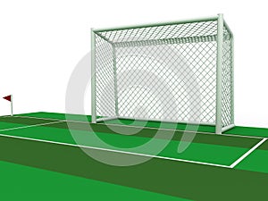 White football goal #2