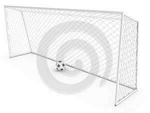 White football goal #3
