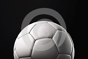 White football soccer ball on white background