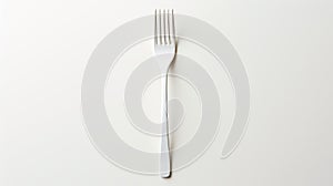 White Fork On White Surface: A Surrealistic Blend Of Weirdcore And Precisionist Style photo