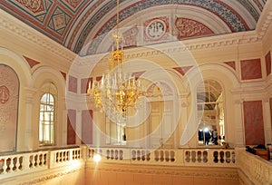 White foyer of Bolshoi theatre
