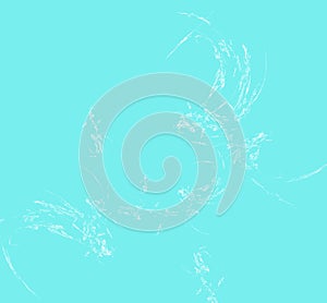 White fractal pattern on blue background. Fantasy fractal texture. Digital art. 3D rendering. Computer generated image.