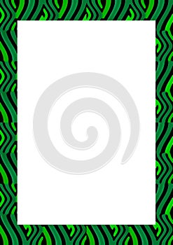 White Frame with Decorated Borders