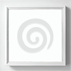 White Frame, Realistic Square Frames, White Blank Picture Mockup Template, Abstract Generative AI Illustration