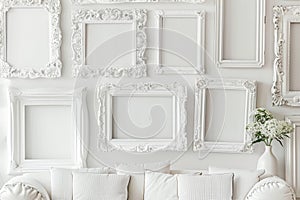 White frames look great against white walls - love this
