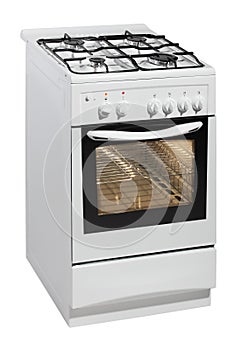 White free standing cooker