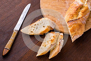 White french baguette