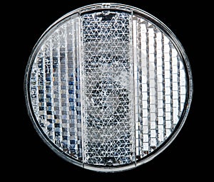 White front bicycle reflector