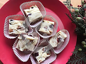 White fudge at Christmas