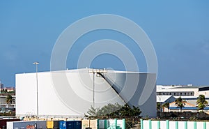 White Fuel Storage Tank