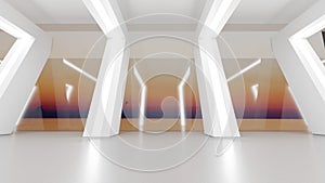 White futuristic tunnel