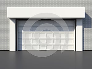 White garage door