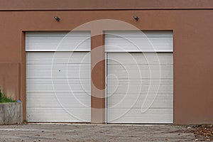 White garage doors