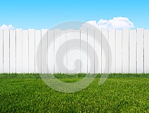 White garden fence photo