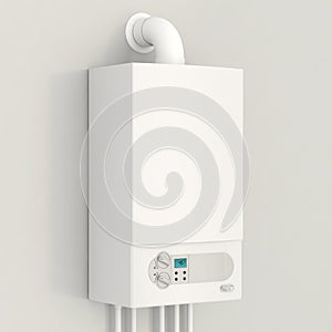 White gas boiler.