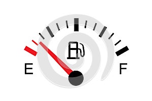 White gas tank illustration on white -Empty