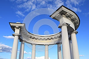 White gazebo (or Belaya Altanka) in Poltava, Ukraine photo