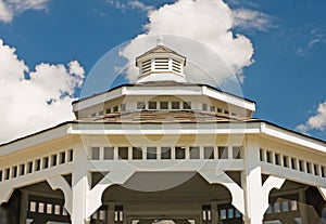 White gazebo roof