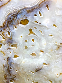 White Geode Slice Closeup pattern