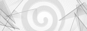 White Geometric Dynamic Vector Panoramic Gray