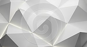 White Geometric Polygon Abstract Background