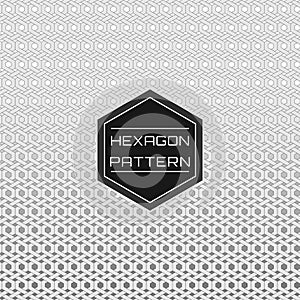 White Geometric Seamless Linked Hexagon Line Pattern Background