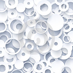 3d white paper geometric abstract background